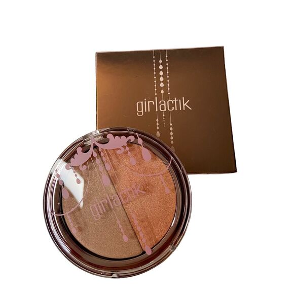 Girlactik Skin Glow Cream Duo In SUNSET 8g/.28oz Full Size NIB Blush Highlight - Picture 2 of 7